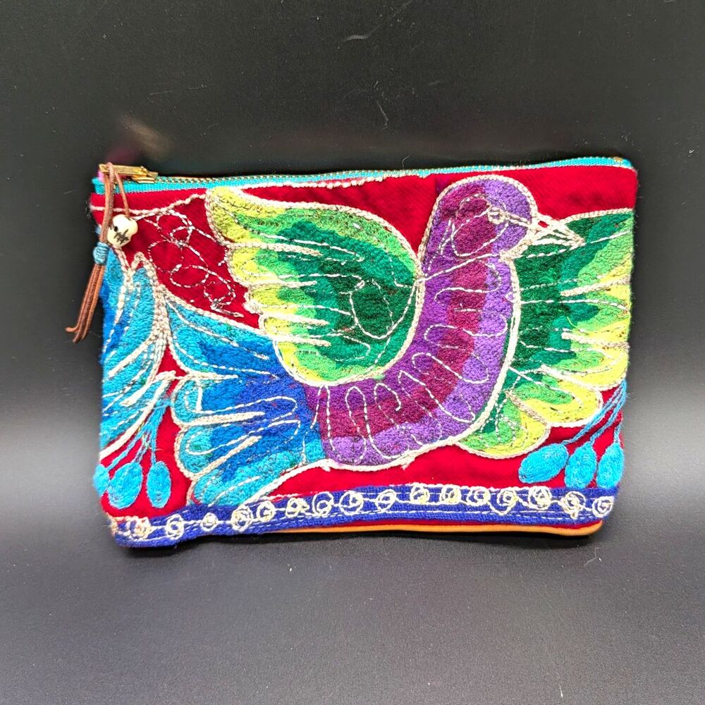L’atelier by GRID Embroidered Zip Pouch Wallet Multicolor Women’s